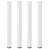 Pés para mesa de bar 4 peças. branco. 110-112 cm. aço 2