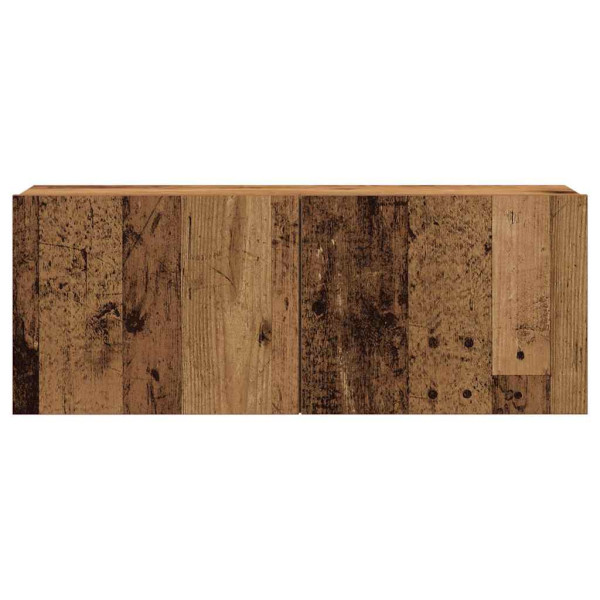 Conjunto de mueble de TV 7 piezas montado la pared madera vieja M 5