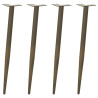 Pés de mesa de console formato cônico 4 peças aço natural 72-73 cm aço 1