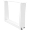 Patas para mesa de comedor forma V 2 uds blanco 50x(30-31.3) cm 4