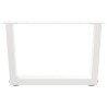 Patas para mesa de comedor forma V 2 uds blanco 50x(30-31.3) cm 5