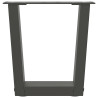 Pés para mesa de centro em V. 2 peças. antracite. 30x(30-31.3) cm. aço 5