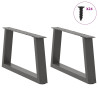 Patas para mesa comedor forma V 2 uds antracita 70x(30-31.3) cm 3