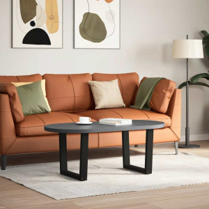 Pés para mesa de centro em V 2 peças preto 50x(42-43.3) cm aço H