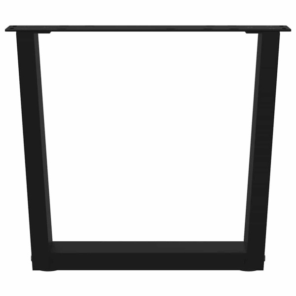 Patas para mesa de comedor forma V 2 uds negro 50x(42-43.3) cm M 3