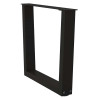 Pés para mesa de centro em V 2 peças preto 50x(42-43.3) cm aço 4