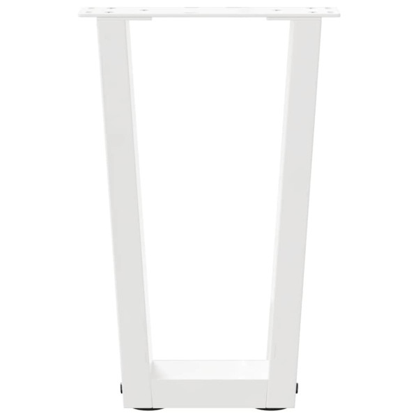 Pés para mesa de centro em V 2 peças Branco 28x(42-43.3) cm Aço M 5