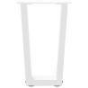 Pés para mesa de centro em V 2 peças Branco 28x(42-43.3) cm Aço 5
