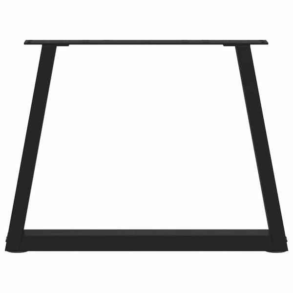 Pés para mesa de centro em V 2 peças preto 60x(42-43.3) cm aço M 5