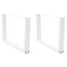 Pés para mesa de centro em V 2 peças Branco 70x(42-43.3) cm Aço 1