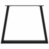 Patas para mesa de comedor en forma de V 3 uds acero negro 5