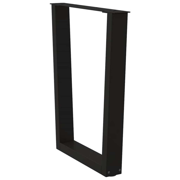 Pernas para mesa de jantar em V. 2 peças. pretas. 60x(72-73.3) cm. aço M 4