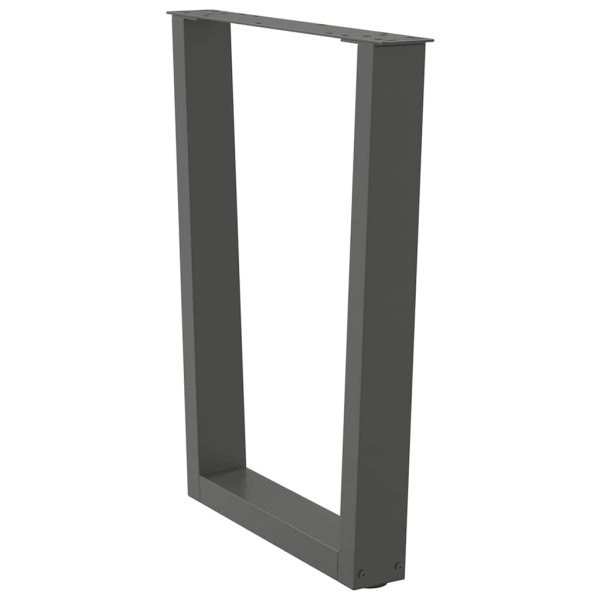 Pés para mesa de jantar em V. 2 peças. antracite. 60x(72-73.3) cm. aço M 5