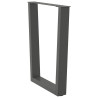 Pés para mesa de jantar em V. 2 peças. antracite. 60x(72-73.3) cm. aço 5