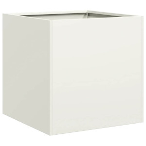 Vaso/floreira 40x40x40 cm aço laminado a frio branco H