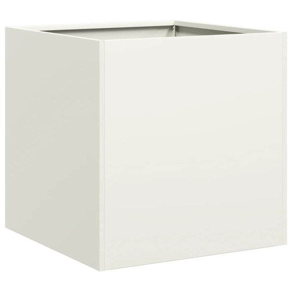 Vaso/floreira 40x40x40 cm aço laminado a frio branco M 2