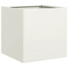 Vaso/floreira 40x40x40 cm aço laminado a frio branco 2