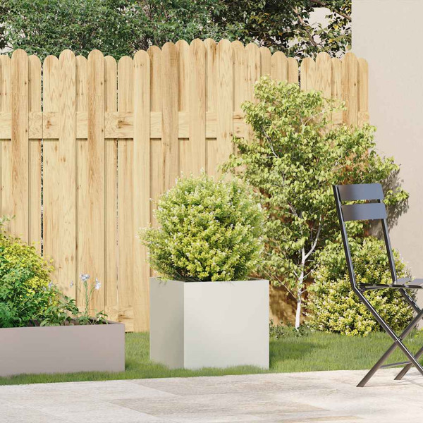 Vaso/floreira 40x40x40 cm aço laminado a frio branco M 3