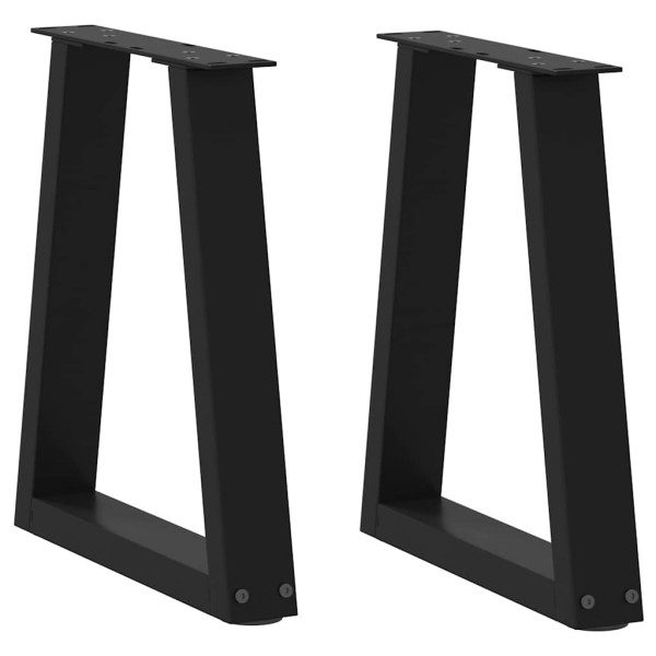 Patas para mesa de comedor en forma de V 2 uds acero negro D
