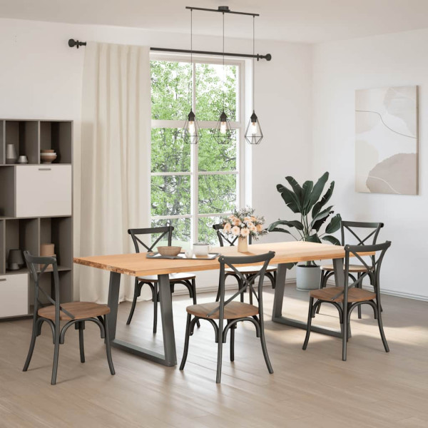 Pés para mesa de jantar em forma de V. 2 peças. antracite. 90x (72-73.3) cm. aço M 2