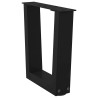 Patas para mesa de comedor forma V 2 uds negro 30x(30-31.3) cm 4