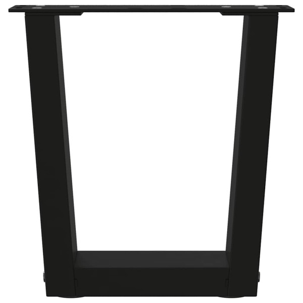 Patas para mesa de comedor forma V 2 uds negro 30x(30-31.3) cm M 5