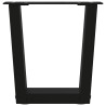 Patas para mesa de comedor forma V 2 uds negro 30x(30-31.3) cm 5