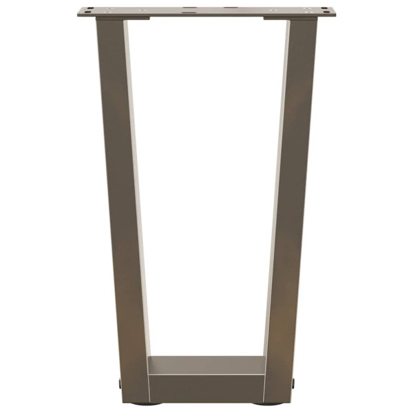 Pés para mesa de centro em formato de V. 2 peças. aço natural. 28x(42-43.3) cm. aço M 5