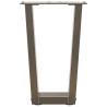 Pés para mesa de centro em formato de V. 2 peças. aço natural. 28x(42-43.3) cm. aço 5