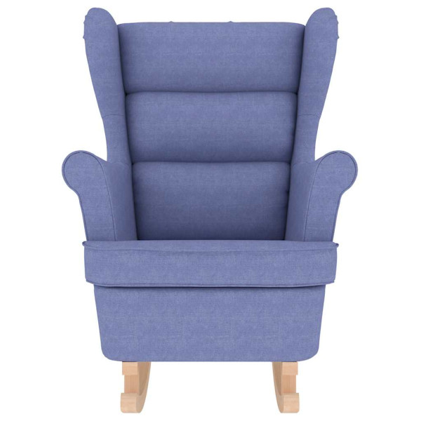 Cadeira de baloiço 74x90x102 cm tecido azul ganga M 4