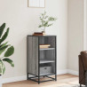 Aparador madera ingeniería y metal gris Sonoma 35.5x35x76 cm 3