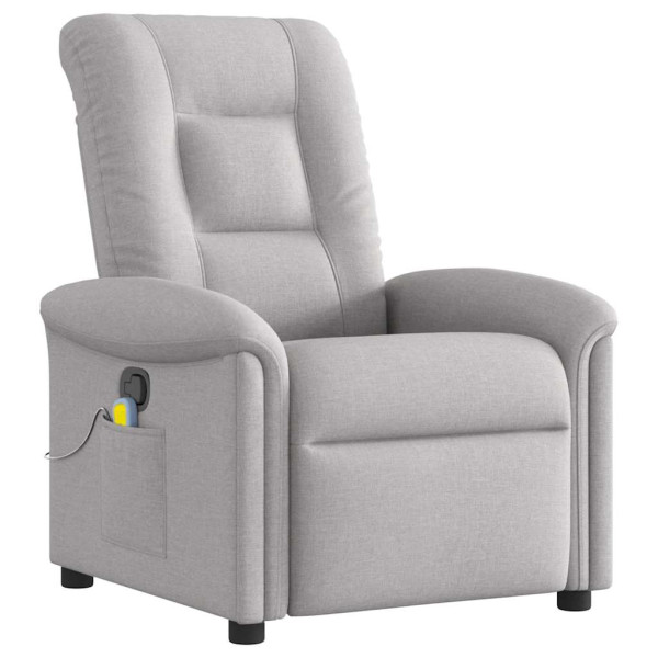 Sillón de masaje reclinable de tela gris nube M 2