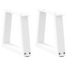 Pés para mesa de centro em V 2 peças Branco 30x(30-31.3) cm Aço 1