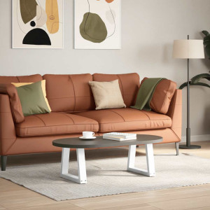 Pés para mesa de centro em V 2 peças Branco 30x(30-31.3) cm Aço H