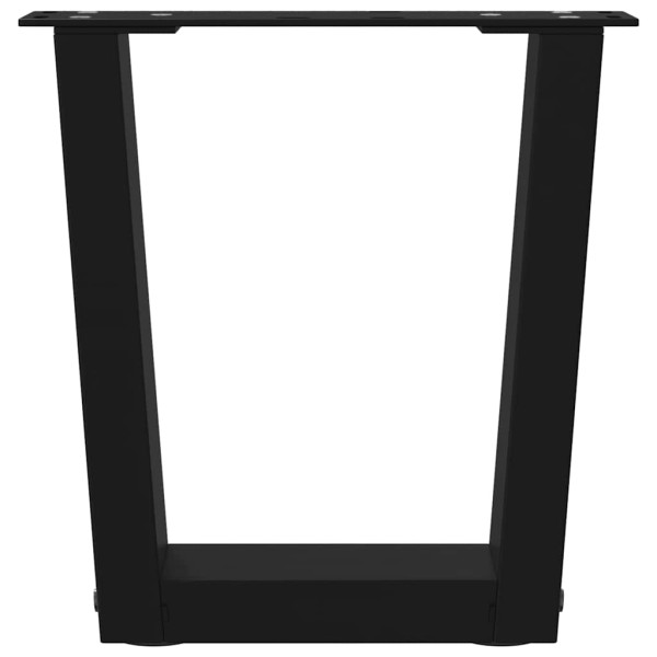 Pés para mesa de centro em V. 2 peças. preto. 40x(30-31.3) cm. aço M 5