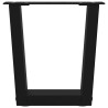 Pés para mesa de centro em V. 2 peças. preto. 40x(30-31.3) cm. aço 5