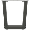 Patas para mesa comedor forma V 2 uds antracita 40x(30-31.3) cm 5
