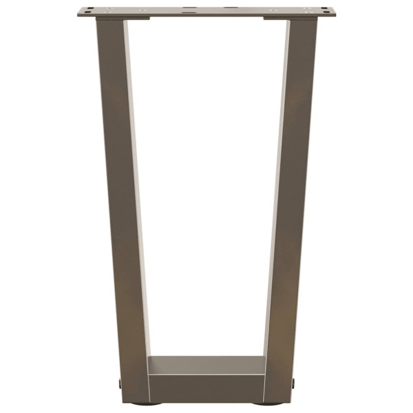 Patas para mesa de comedor forma de V 2 uds acero natural acero M 5