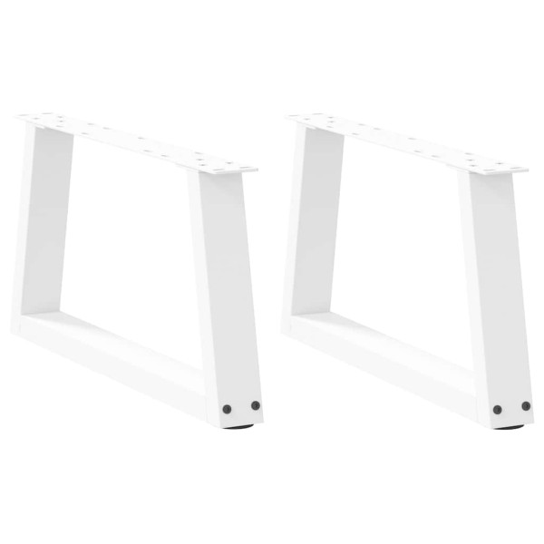 Patas para mesa de comedor forma V 2 uds blanco 70x(30-31.3) cm D