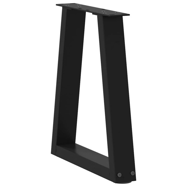 Patas para mesa de comedor en forma de V 2 uds acero negro M 4