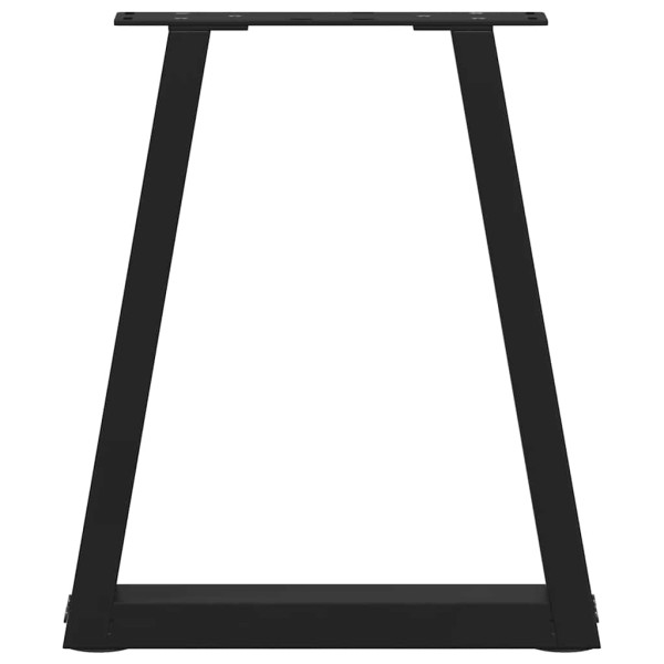 Patas para mesa de comedor en forma de V 2 uds acero negro M 5