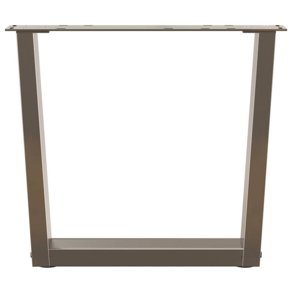 Pés para mesa de centro em formato de V. 2 peças. aço natural. 50x(42-43.3) cm. aço M 3