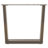 Pés para mesa de centro em formato de V. 2 peças. aço natural. 50x(42-43.3) cm. aço 3