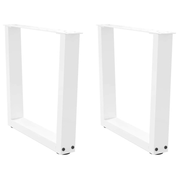 Patas para mesa de comedor forma V 2 uds blanco 60x(42-43.3) cm D