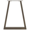 Pés para mesa de jantar em formato de V. 2 peças. aço natural. 50x(72-73.3) cm. aço 5