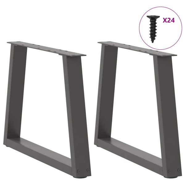 Patas para mesa de comedor en forma de V 2 uds antracita acero M 3