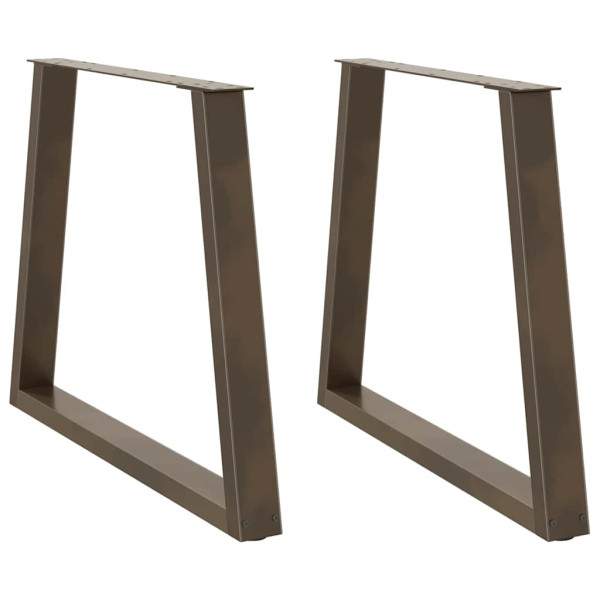 Patas para mesa de comedor en forma de V 2 uds acero natural D