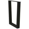 Patas para mesa de comedor forma V 2 uds negro 70x(72-73.3) cm 5