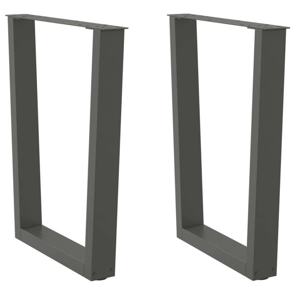 Patas para mesa de comedor en forma de V 2 uds antracita acero D
