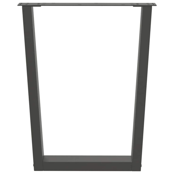 Pés para mesa de jantar em V. 2 peças. antracite. 70x(72-73.3) cm. aço M 3